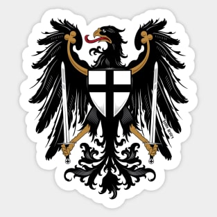 Teutonic Eagle  REVISED  (lt tees) Sticker